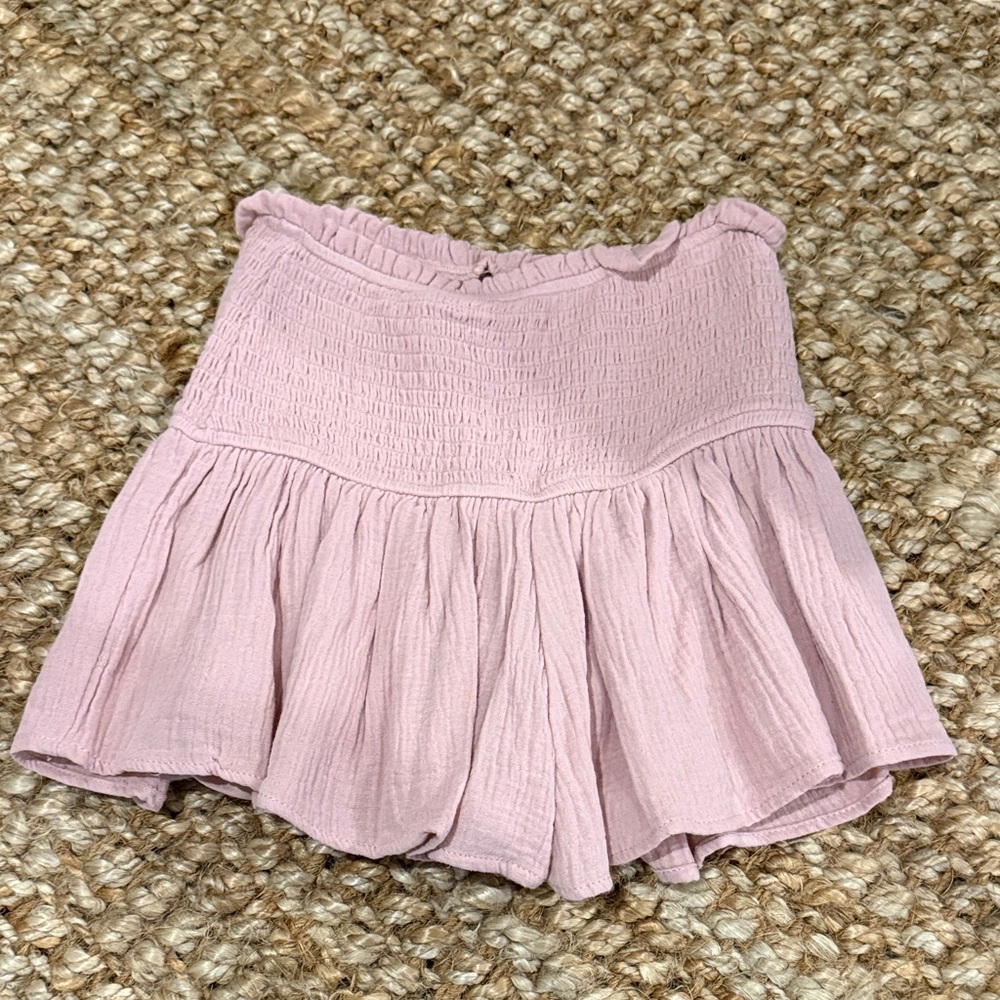 Altar'd State Blush Ruffled Shorts